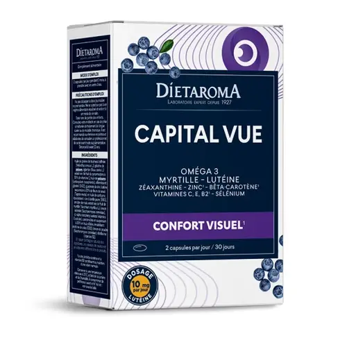 Complément alimentaire confort visuel Dietaroma Capital Vue bio – 60 capsules