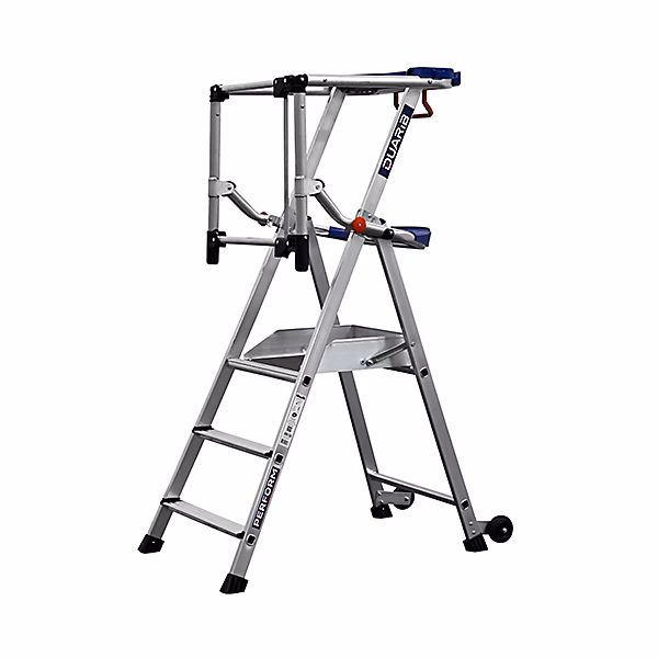 Escabeau PIRL – Garde-corps articulé, Hauteur max de travail 2, 70m, PIRLF3-P