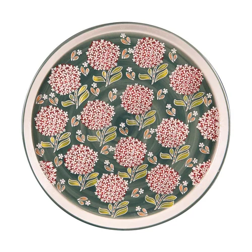 Plat à tarte Cottage coloris multicolore en grès - Ø 32 cm