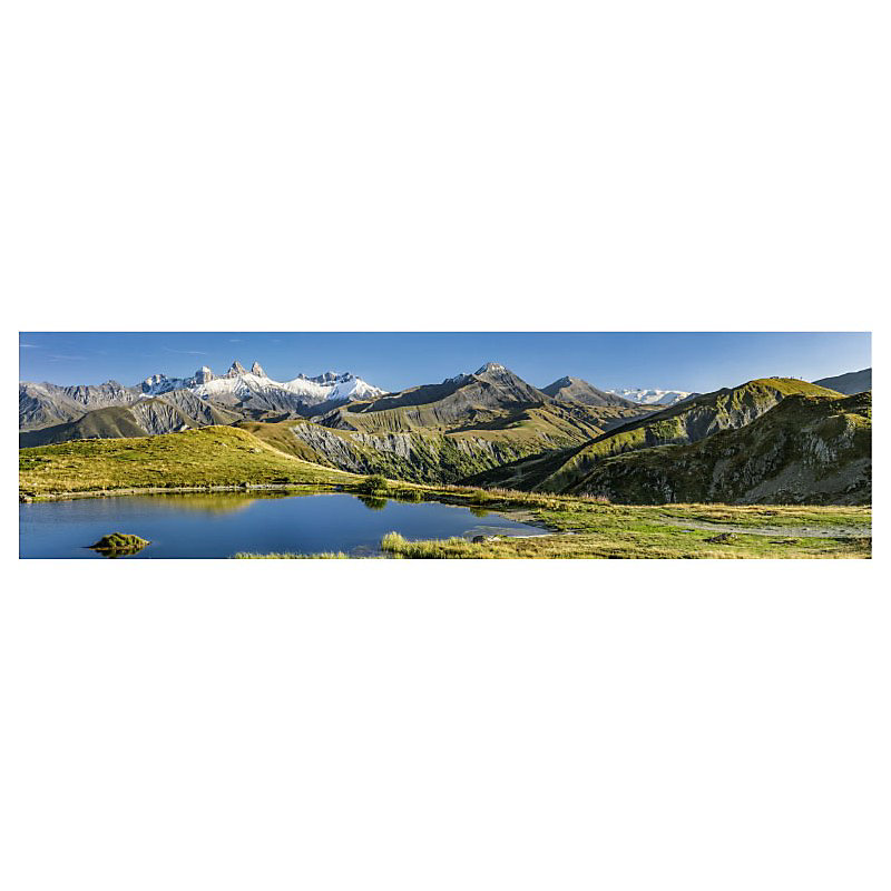 Brise vue imprimé COL CROIX DE FER – H.0.8 x L.3 m, 100% occultant, Made in France par Scenolia + kit de fixation offert
