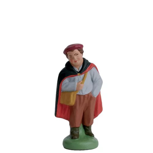 Garçonnet avec cape noire et rouge 7 cm