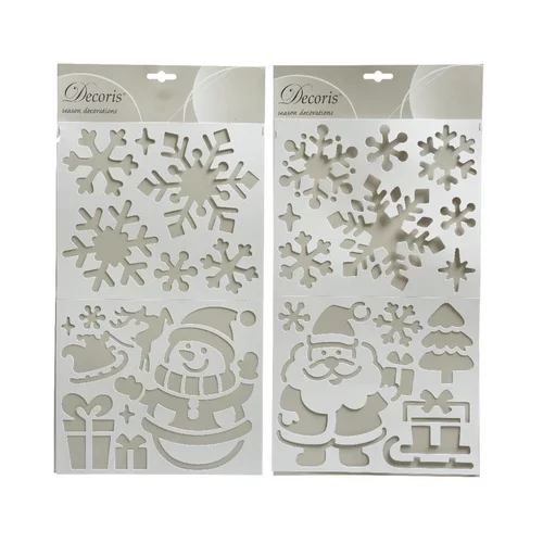 Pochoir Vitre Plastique pour Bombe à Neige 24x41 cm