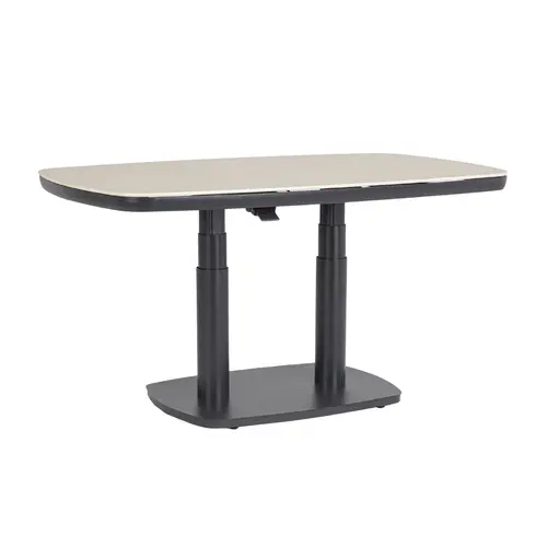 Table réglable anthracite en aluminium Bizzotto Talete - 135 x 83 x 51/72 cm