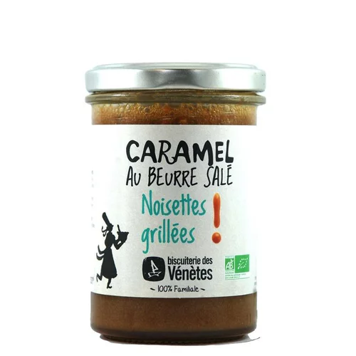Crème de caramel bio noisettes grillées. Le pot de 220 g