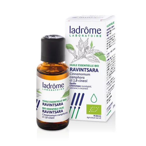Huile essentielle bio Ravintsara. Le flacon de 30 ml