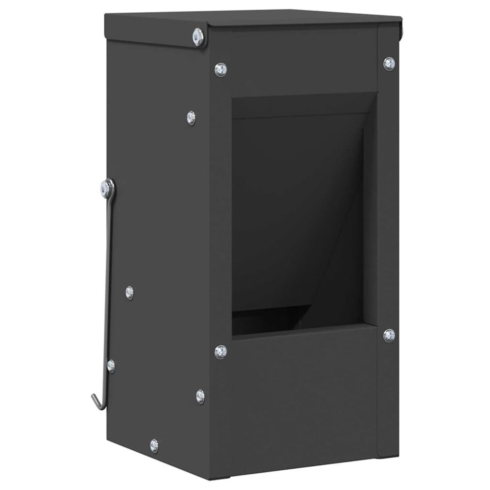 vidaXL Distributeur pour lapins Noir 12,5 x 12,5 x 25 cm 1,5 kg | 25 cm 1,5 kg