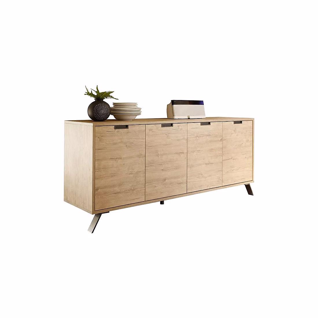 Buffet 4 portes – collection SHOW, coloris chene clair