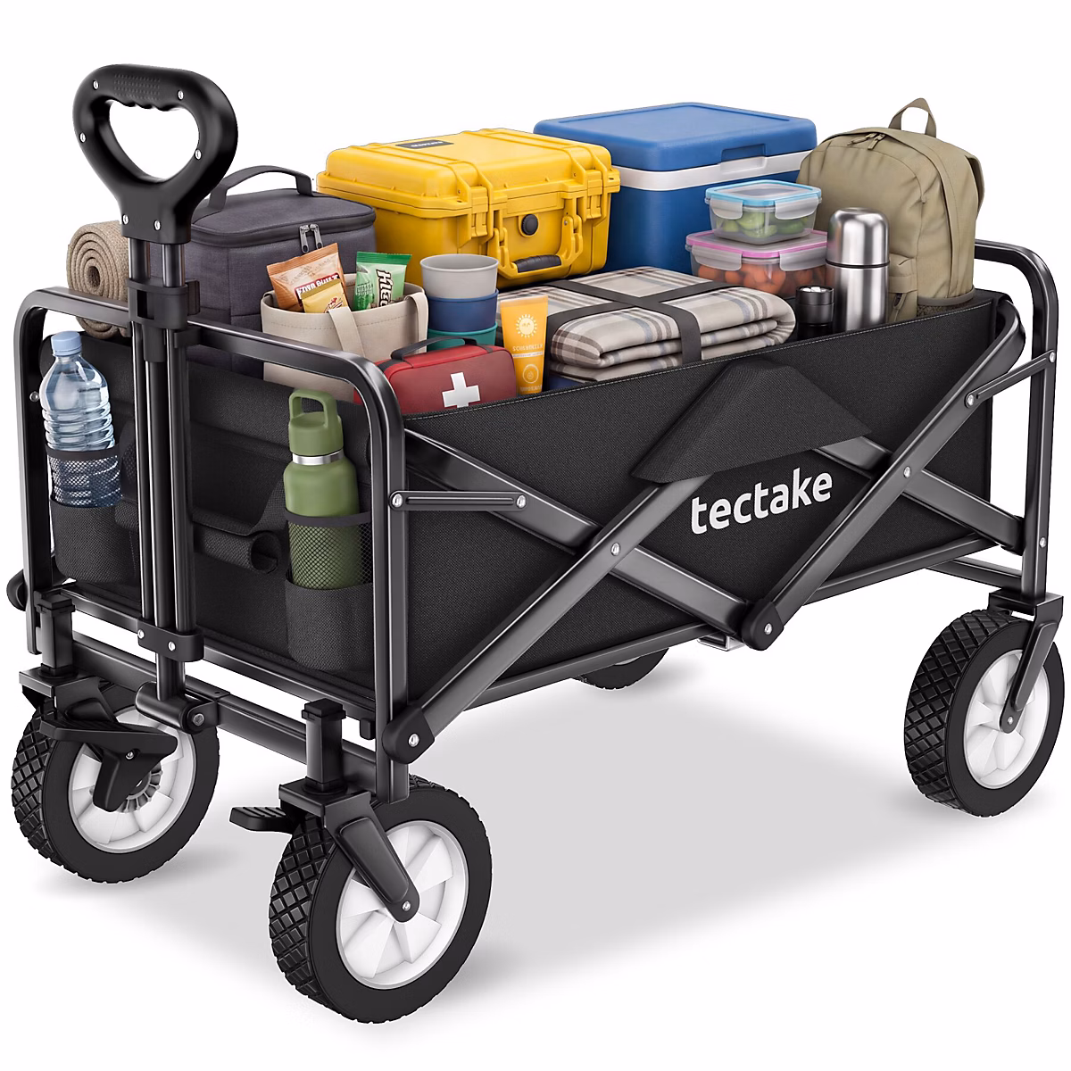 Chariot pliable charge max 80 kg 53 – 5 × 91 × 101 cm noir