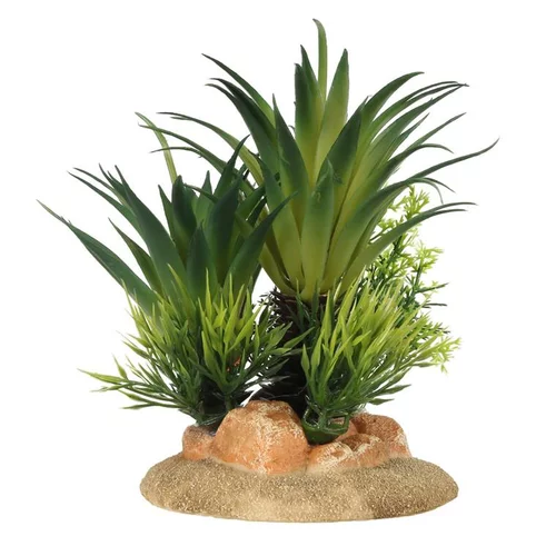 Décor aquarium palmiers coloris vert Taille S - 13,5 x 10 x 16 cm