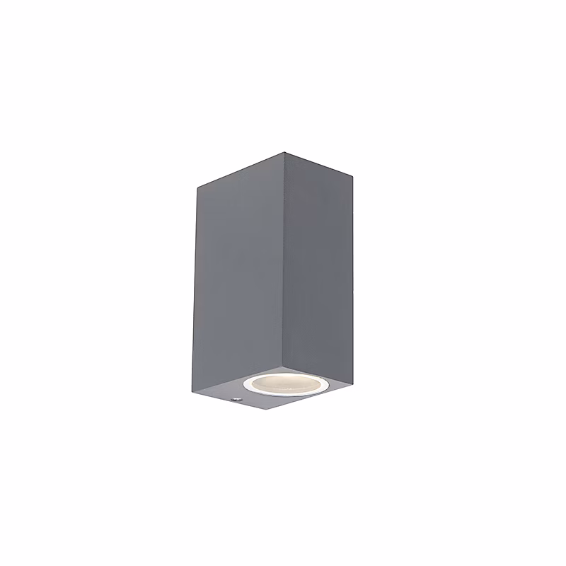 Ensemble de 4 appliques murales gris foncé 2 lumières IP44 – Baleno