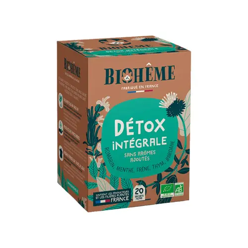Infusion bio Biohême Détox intégrale - 20 infusettes