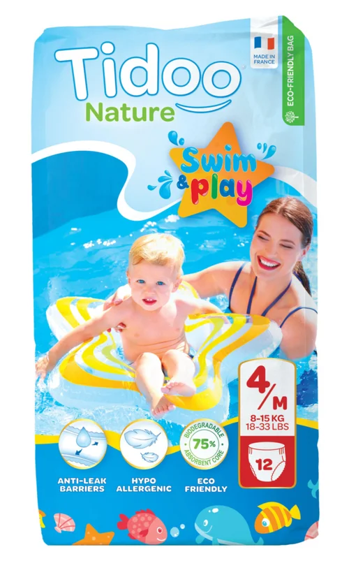 Couches de bain Swim & play 8/15kg Taille 4 Tidoo - certifiées FSC® x 12