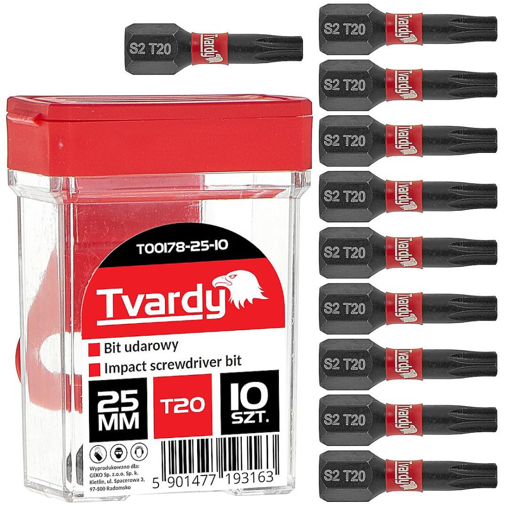 Boîte de 10 embouts T20 – S2, Longueur 25mm