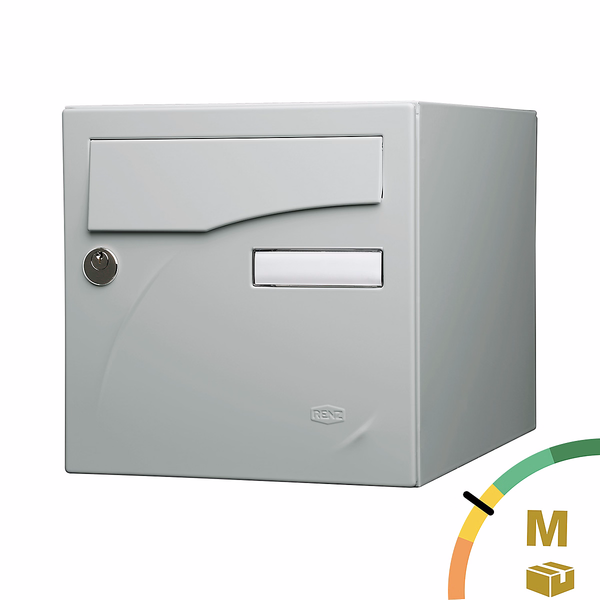 Boîte aux lettres, boîte à colis et accessoires – Boite aux lettres Préface 1 porte Gris polaire mat RAL 9006 M