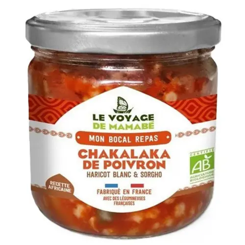 Chakalaka de poivrons haricot blanc et sorgho bio Le voyage de Mamabé - 330 g