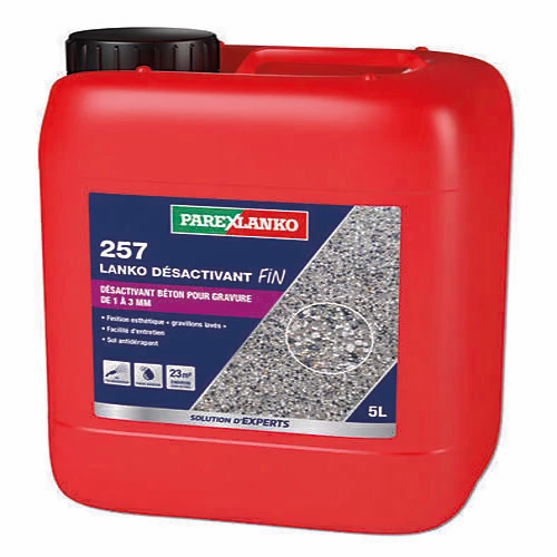 Désactivant de surface 257 pour béton 1 – 3 mm 5 L PAREXLANKO gravure 2, 4 mm