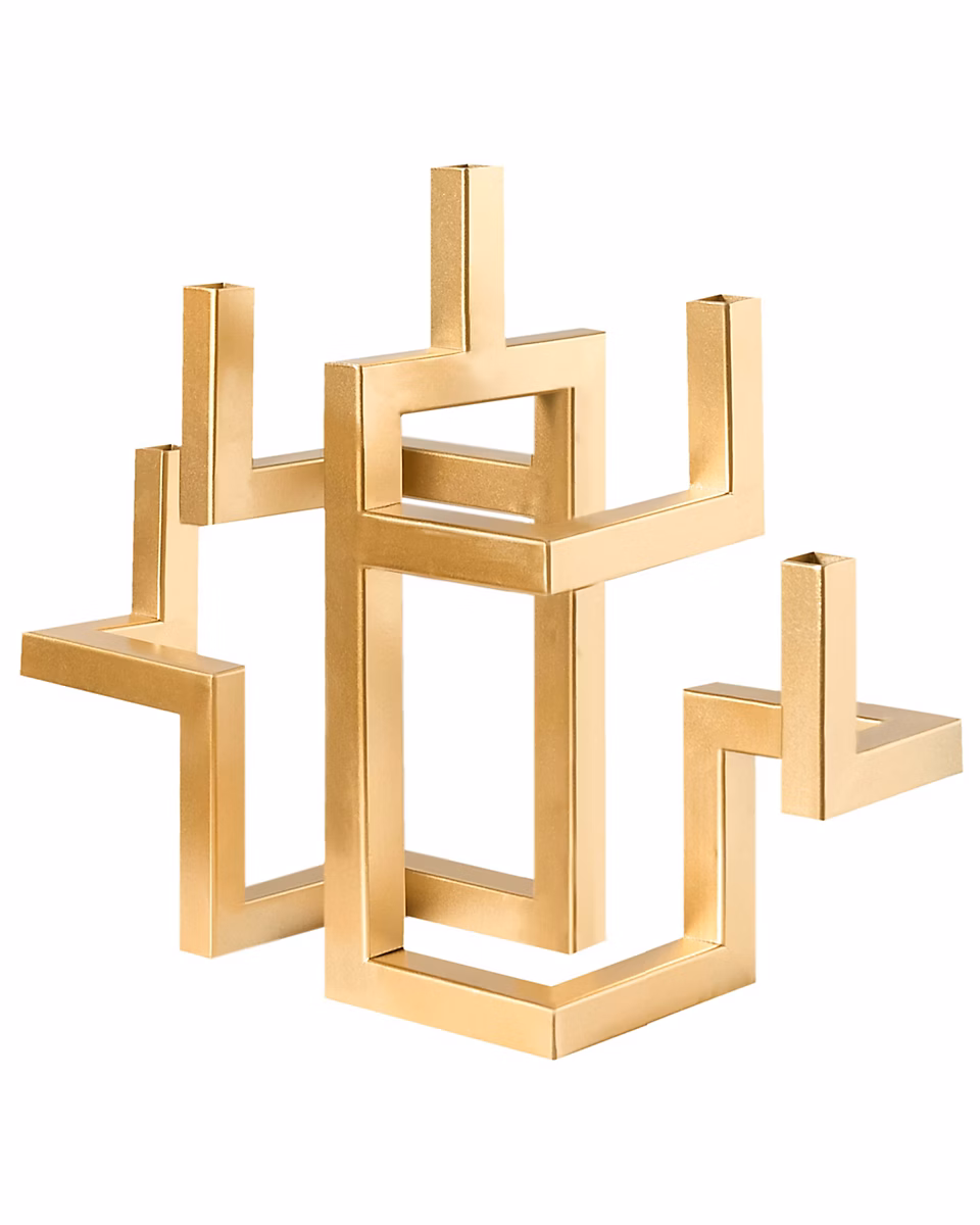 Objet décoratif – Bougeoir RAPOSO 30 cm Métal Doré