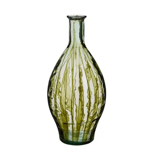 Vase en verre recyclé coloris vert Palermo - Ø 28 x H 60 cm