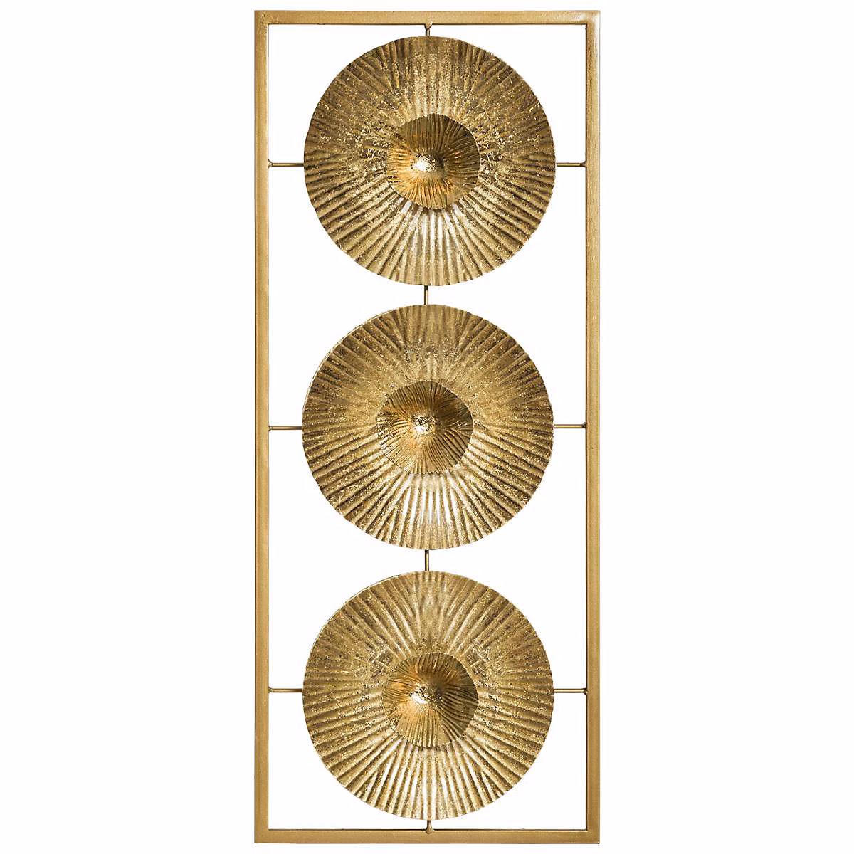 Déco murale métal doré 25 × 61cm – ATMOSPHERA CREATEUR D'INTERIEUR