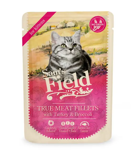 Pâtée pour chat en sachet à la dinde et au brocoli Sam's Field - 85 g
