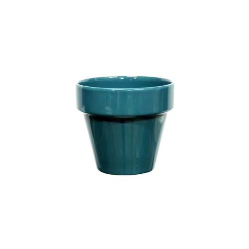 Pot horticole émaillé de 2,4 L coloris bleu Ø 19 x H 17 cm