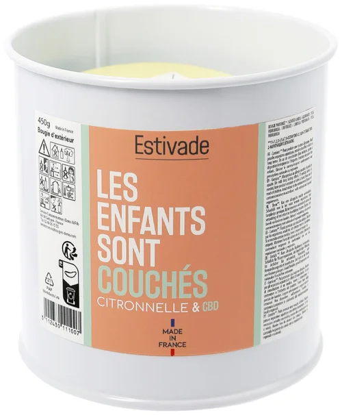 Bougie parfumée "les enfants sont couchés" coloris multicolore en cire Estivade Denis & Fils - Ø 10 cm 400 g