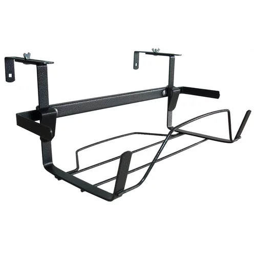 Support jardinière extensible en métal gris martelé 44 à 65 cm