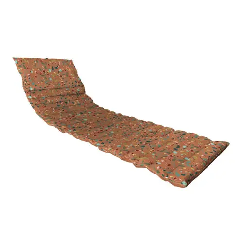 Matelas en polyester/coton coloris à motifs terra Ondulo Apolline - 174 x 60 x 5 cm