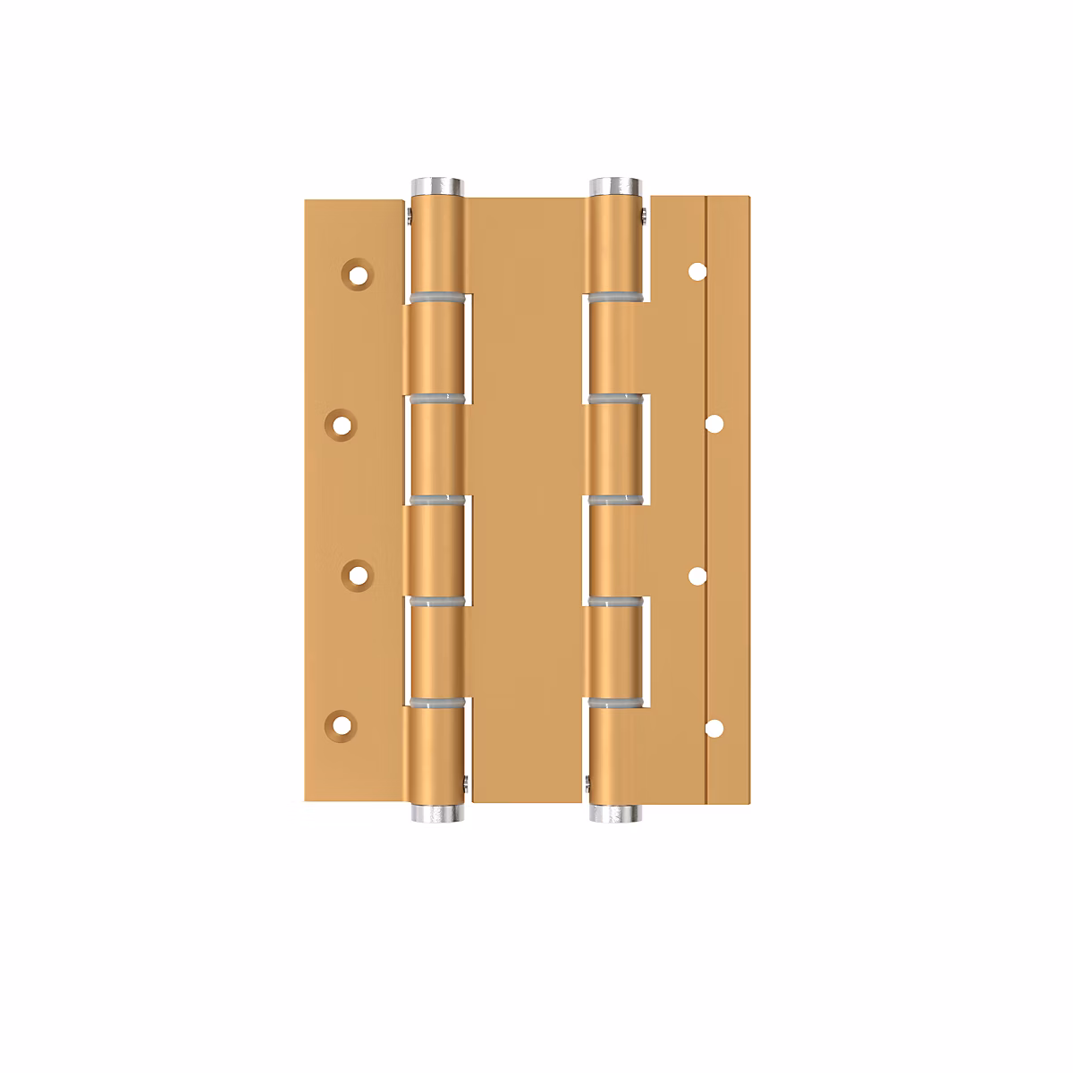Charnière va et vient à ressort – 180 × 40 mm, en aluminium anodisée or, pour porte de 40 mm.