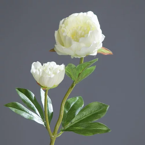 Pivoine artificielle avec 2 fleurs - 60 cm