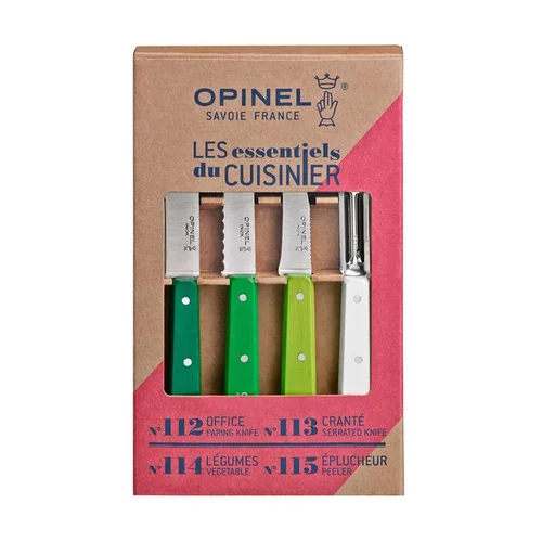 Coffret de 4 couteaux de cuisine coloris vert Opinel - 215 x 130 x 28 mm