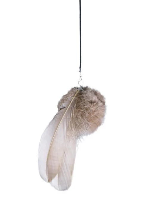 Jouet à plumes pour chat coloris capuccino Petrebels Funky Rebels