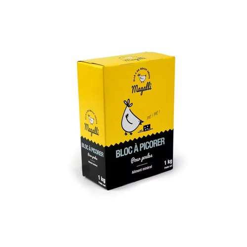 Bloc à picorer jaune en format de 1 kg