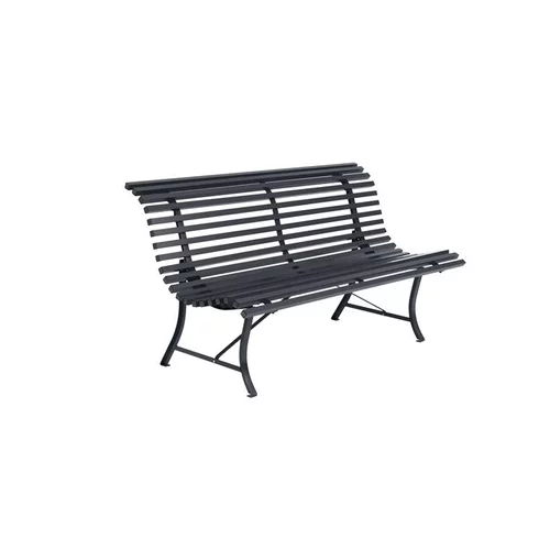 Banc en acier coloris carbone Louisiane Fermob - 150 x 71 x 81 cm