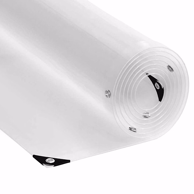 Bâche transparente avec œillets 6 × 10 m PVC