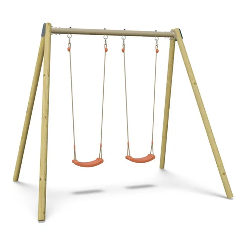 Portique 2 balançoires avec siège bébé en métal Trigano - 2,32 m