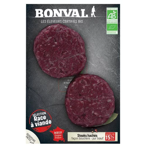 Steak haché pur bœuf 15% MG 250g