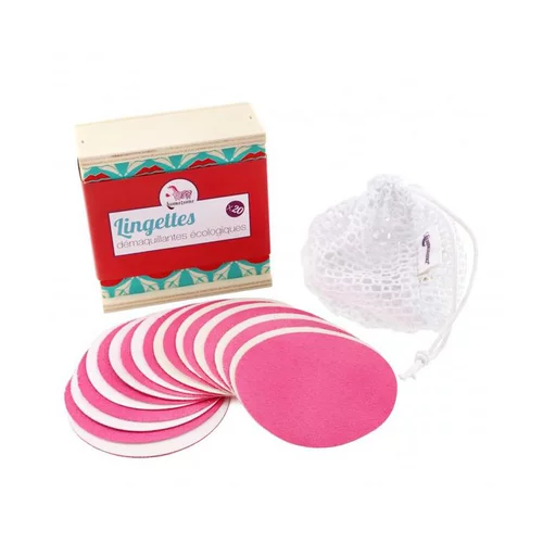 Coffret lingettes démaquillantes écologiques boîte de 20