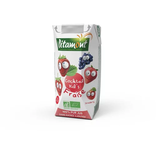Cocktail Kid's fraise bio - brique de 20 cl