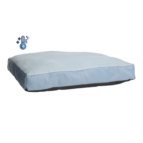 COUSSIN RECTANGULAIRE 'VARGA' FLAMINGO® - BLEU - 80x60x10CM
