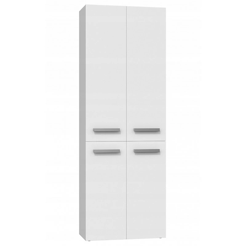 ELLOS – Armoire de salle de bain, 2 paniers, poignées minimalistes, 174 × 60 × 30 cm, BLANC