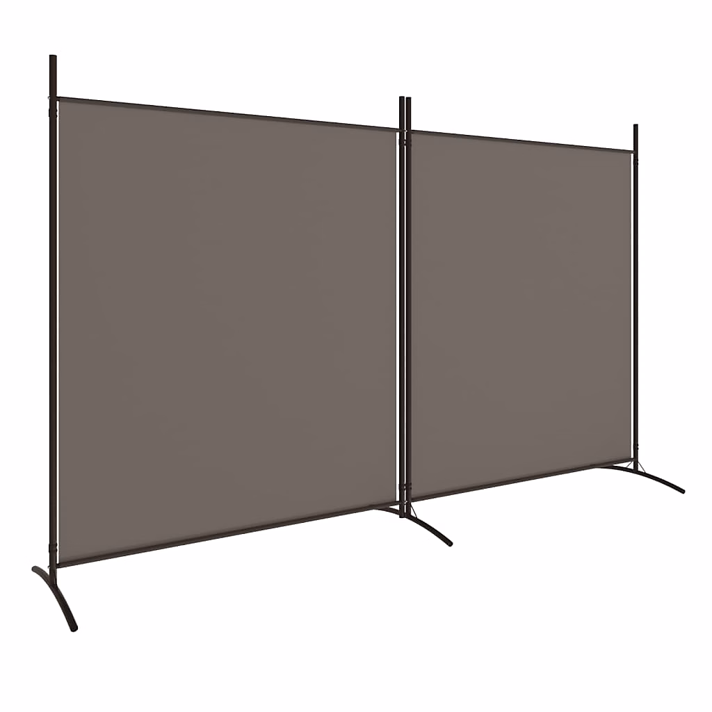 Cloison de séparation 2 panneaux Anthracite 348 × 180 cm Tissu vidaXL