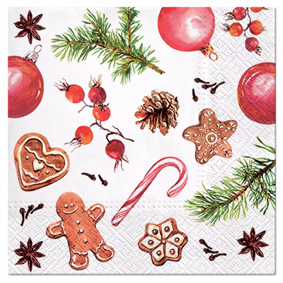 20 serviettes papier Friandise de noel – Réf. TODWUERMI5607342994