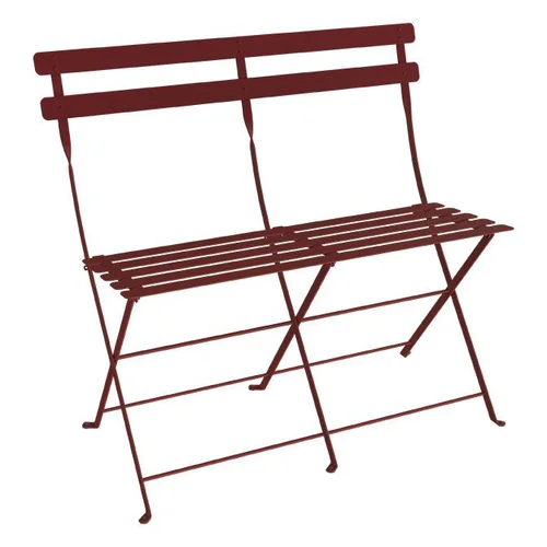 Banquette bistro 2 places coloris rouge en acier Fermob - 88 x 29 cm