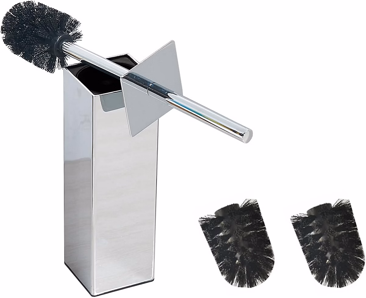 Brosse WC Carrée Chrome en Acier Inoxydable – Réf. EVASGVIHK0098233727