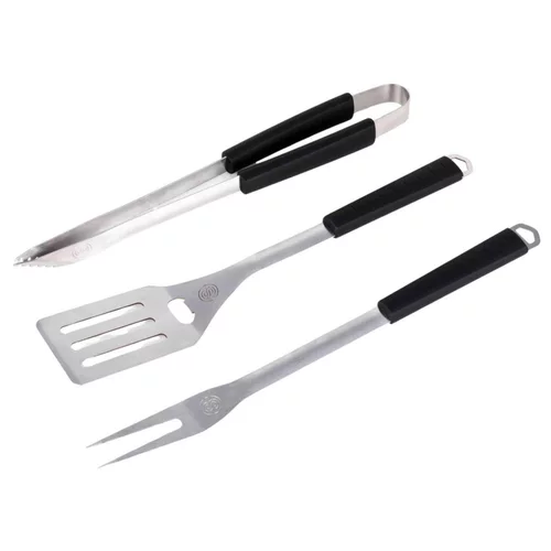 Lot de 3 accessoires pour barbecue en acier inoxydable à manche soft touch