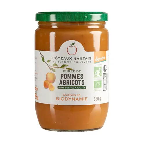 Purée bio de pommes abricots Côteaux Nantais - 630 g