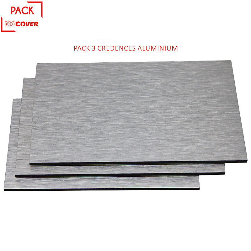 Crédences – – Réversible | en aluminium brossé 100 x 50 x 0.3cm Aluminum brossé | ep.3 mm | l.50 cm | L.100 cm | lot de 3