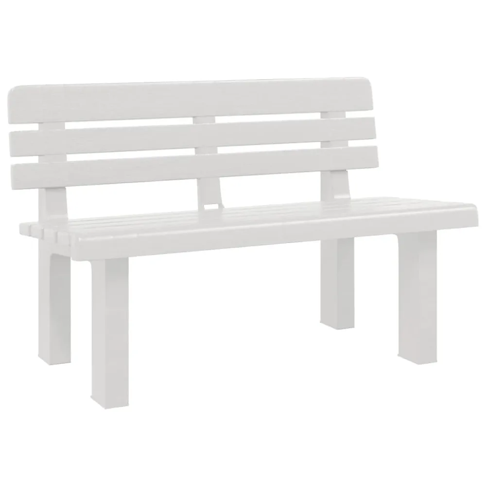 Banc de jardin blanc 110 × 52 × 71 cm polypropylène vidaXL