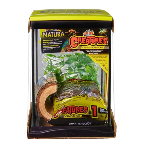 Kit complet pour vivarium coloris noir insectes créature Zoomed – 22 x 21,3 x 28 cm